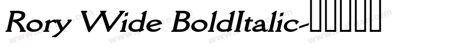 Rory Wide BoldItalic字体转换